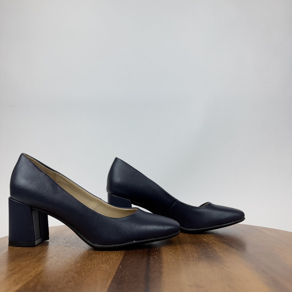 New‎ Womens Naturalizer Warner Blue Faux Leather Formal Comfort Pumps Size 5.5 M